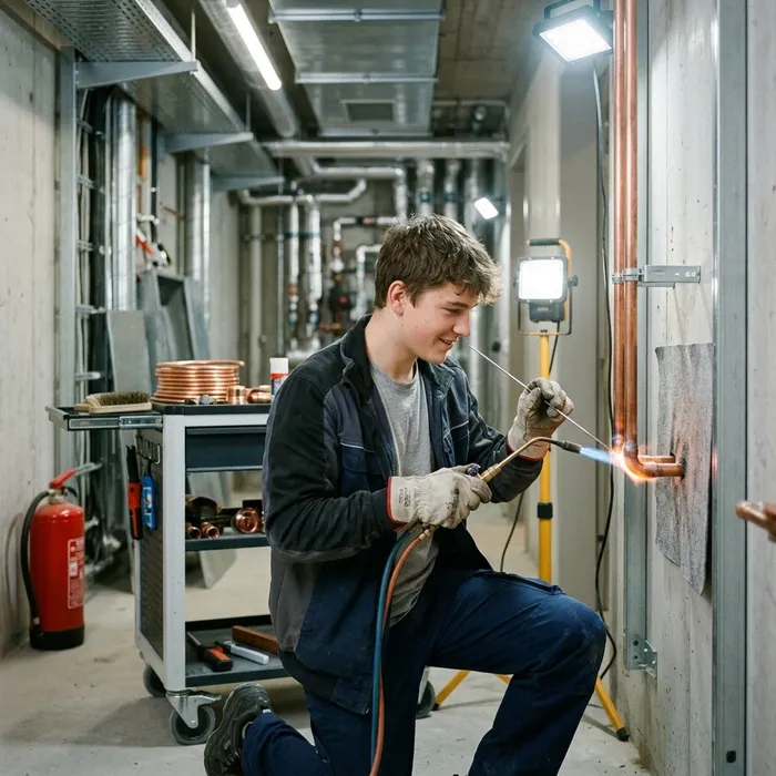 Addetto/a installatore/trice di sistemi di refrigerazione CFP Saldare tubi