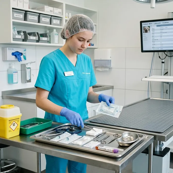 Assistente di studio veterinario AFC Preparare la sala visite