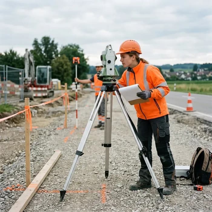 Strassenbaupraktiker/in EBA Gelände vermessen
