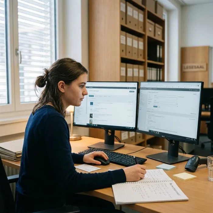 Agent/e en information documentaire CFC Rechercher sur ordinateur