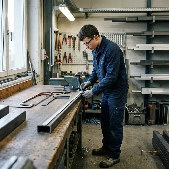 Aiuto metalcostruttore/trice CFP Tagliare il metallo