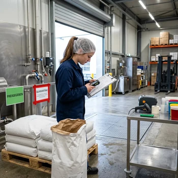 Technologue en denrées alimentaires CFC Réception des matières premières